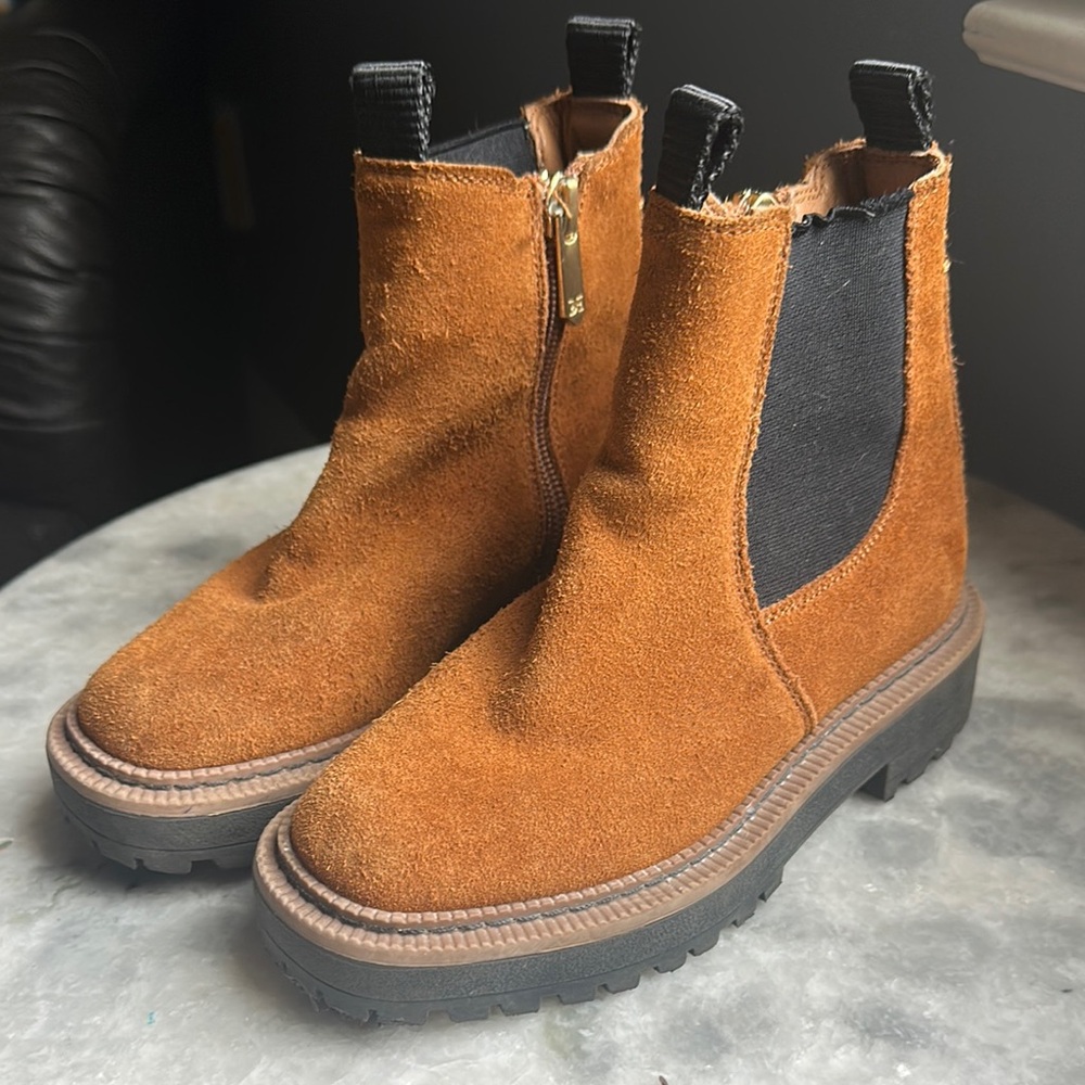 Brown Suede Ankle Boots